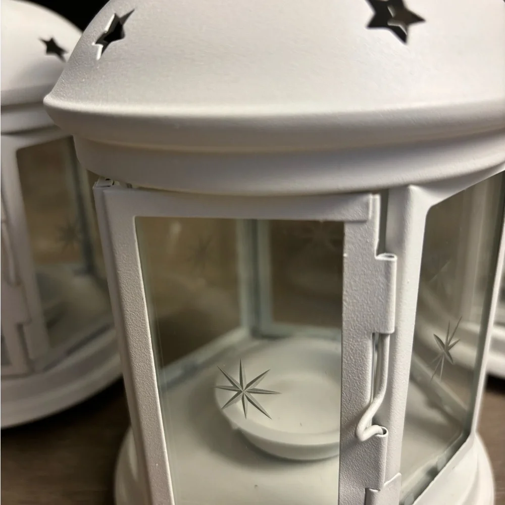 IKEA White Starry Lantern Trio - Picture 7 of 8